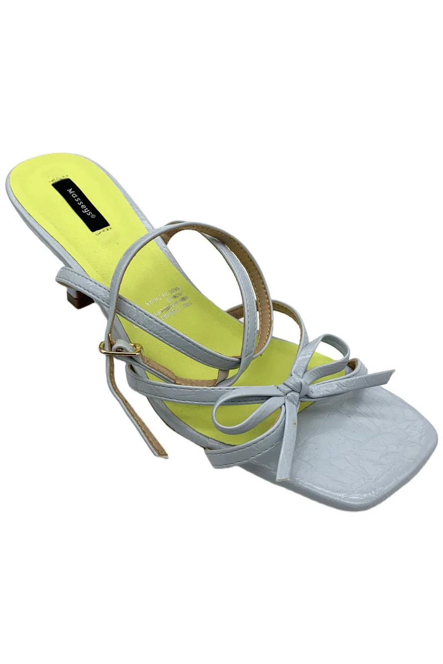 Masseys Women's Kylie Heels Cool Blue/Citron/Crinkle/Patent - Medium